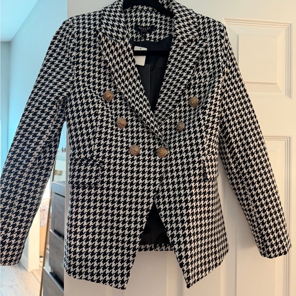 Beulah Black and White Houndstooth Blazer - Picture 4 of 5
